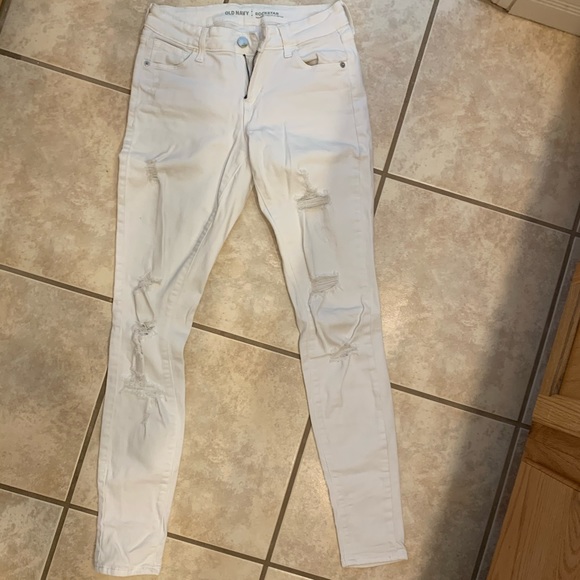 Distressed white rockstar jeans - Picture 4 of 8